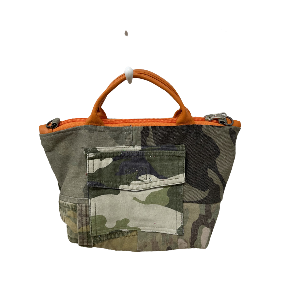 Mini camo orange satchel