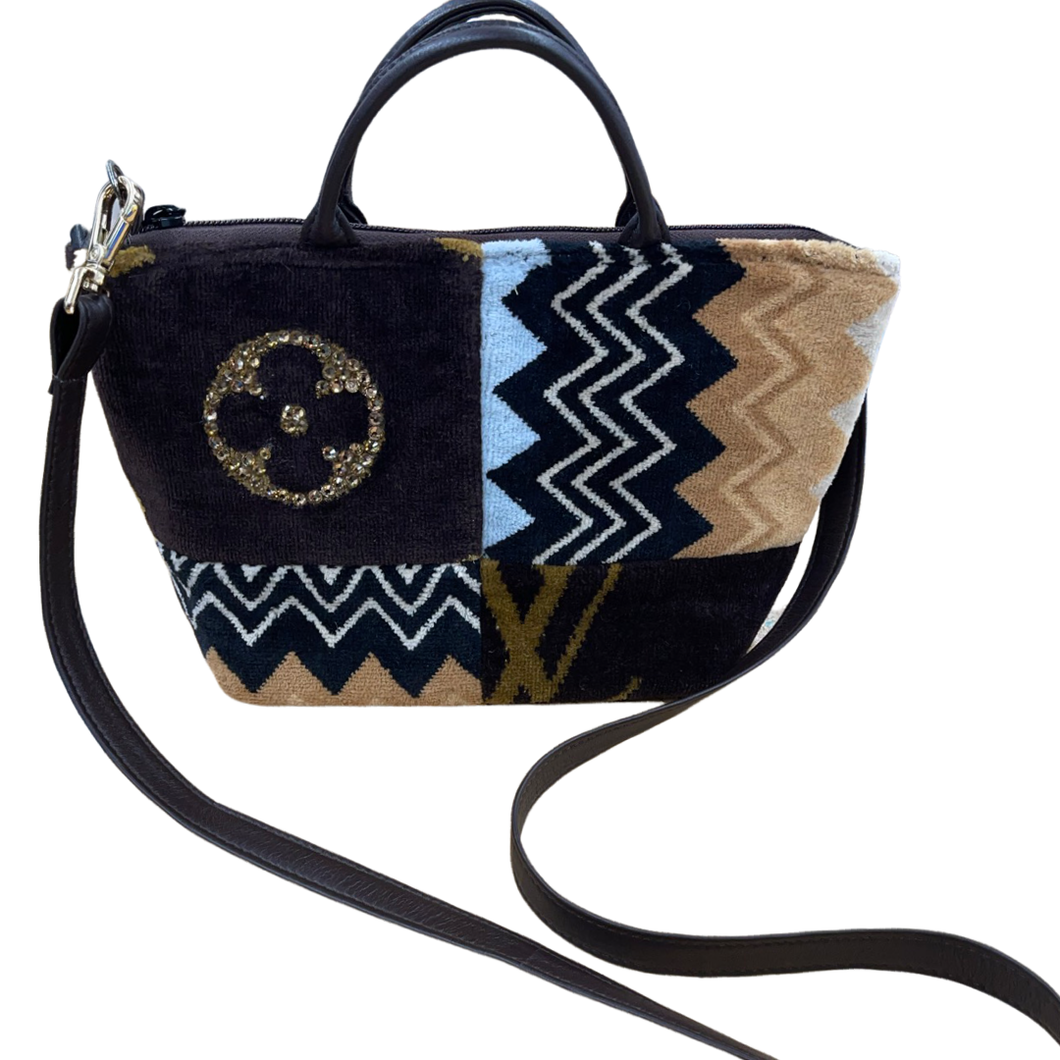 Bedazzled satchel/ brown